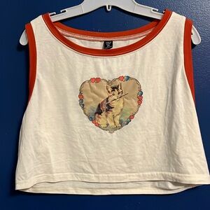 SHEIN Cat Crop Tank